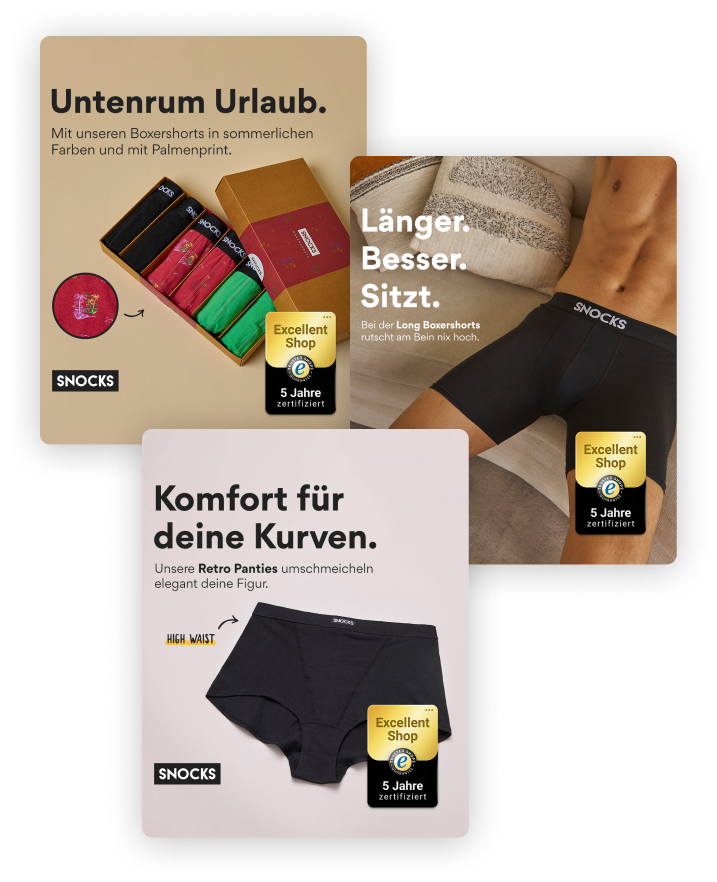 SNOCKS Social Media Kampagne mit Trusted Shops Award