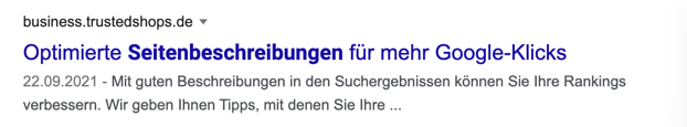 Optimierte Seitenbeschreibungen für mehr Google-Klicks Screenshot