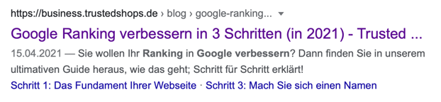 google ranking verbessern seitentitel