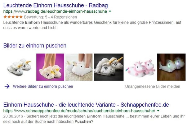 Bilder in Universal Search Bilder in Universal Search
