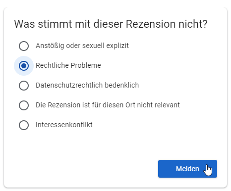 Google Rezension melden