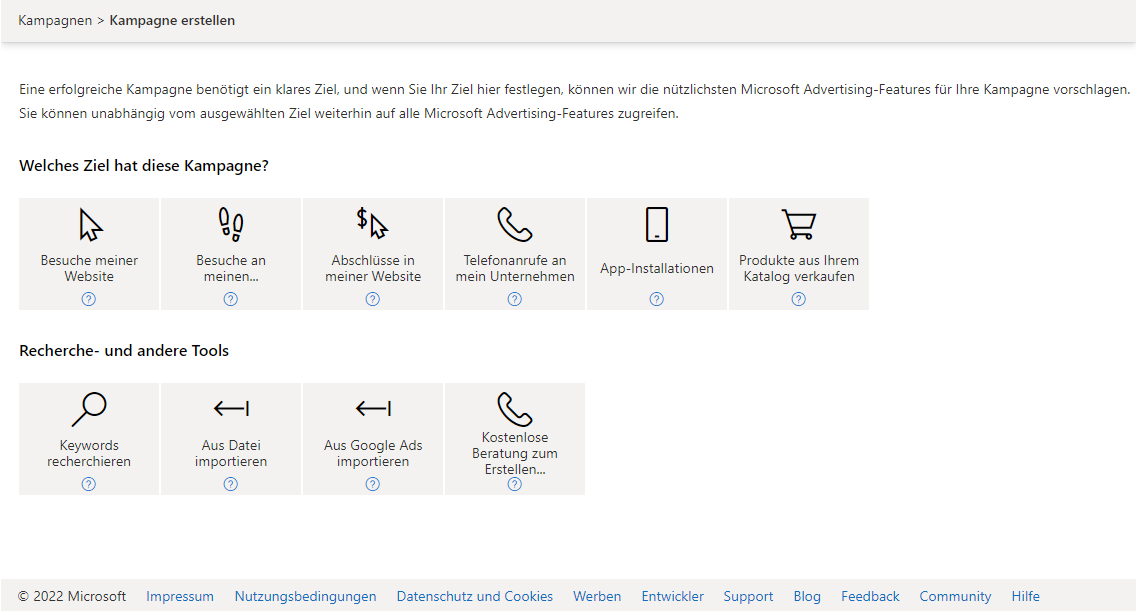 Microsoft-Adverstising-Screenshot-Kampagne-erstellen