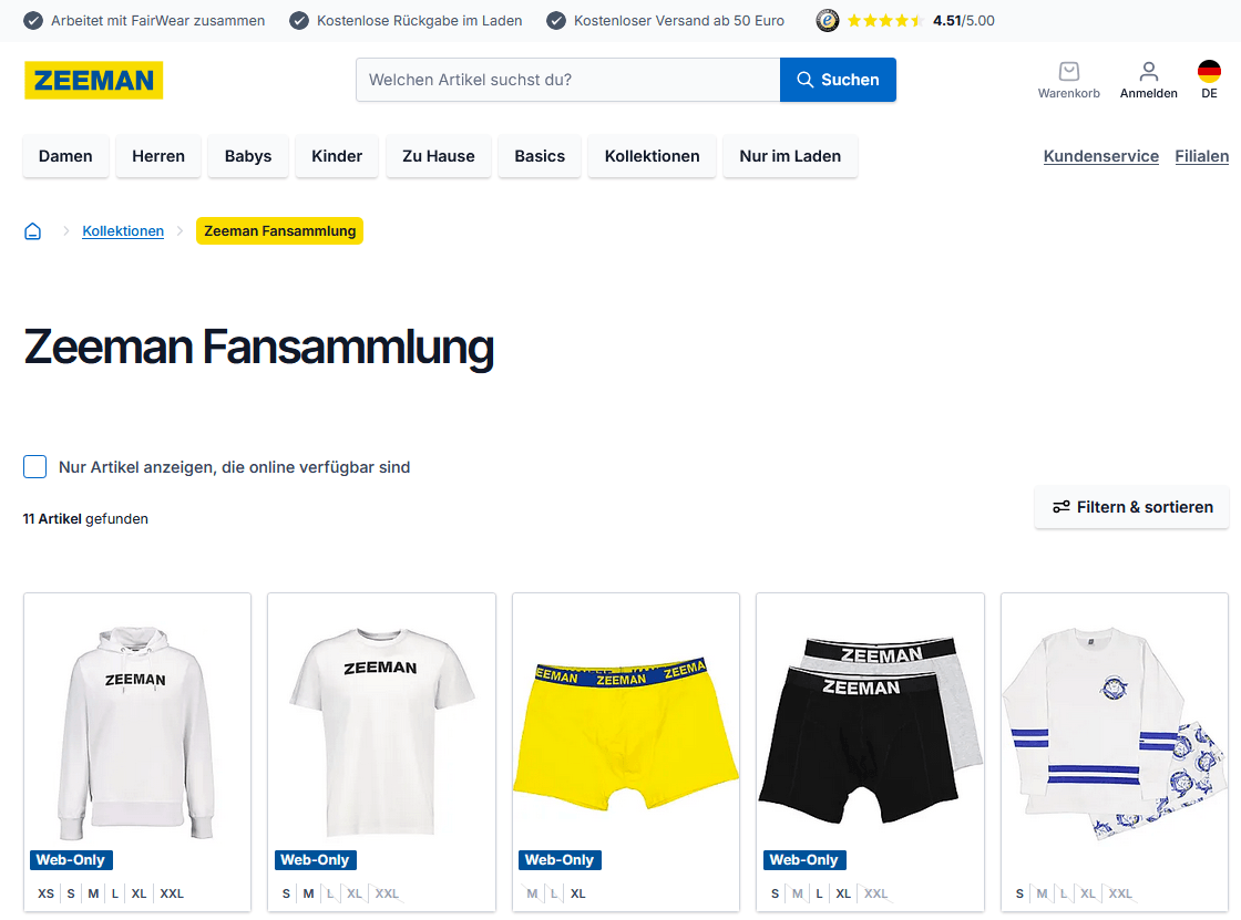 Zeeman_Fankollektion