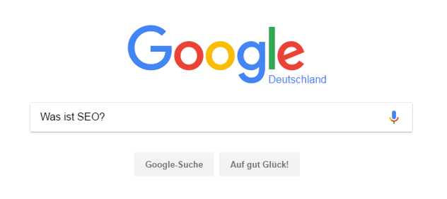 Was ist SEO? Googleanfrage