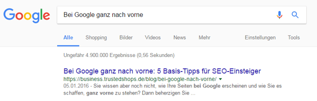 Suchmaschinenoptimierung Beispiel Suchmaschinenoptimierung Beispiel