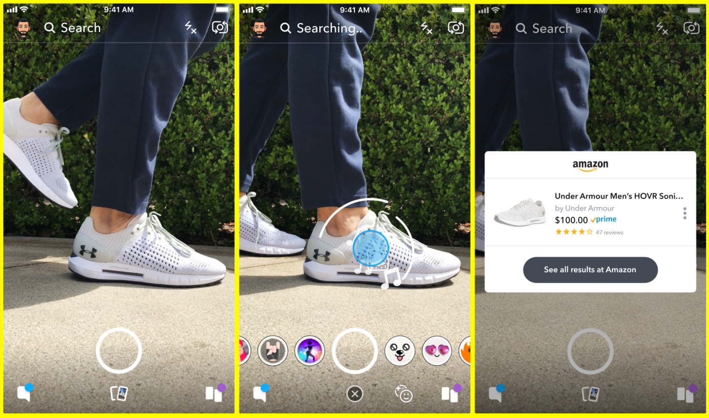 Snapchat Visual Search Screenshot